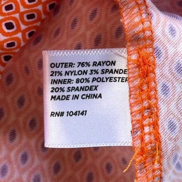 Lady Hagen Women's 17'' Sculpt Tummy Control Golf Skort Navette Orange XS NWT - Picture 9 of 11